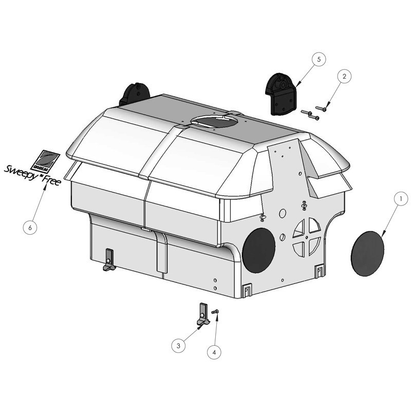 Carcasa completa Zodiac Sweppy Free W1758A