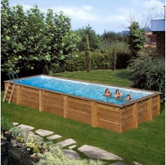 Piscina de madera Gre Mint rectangular