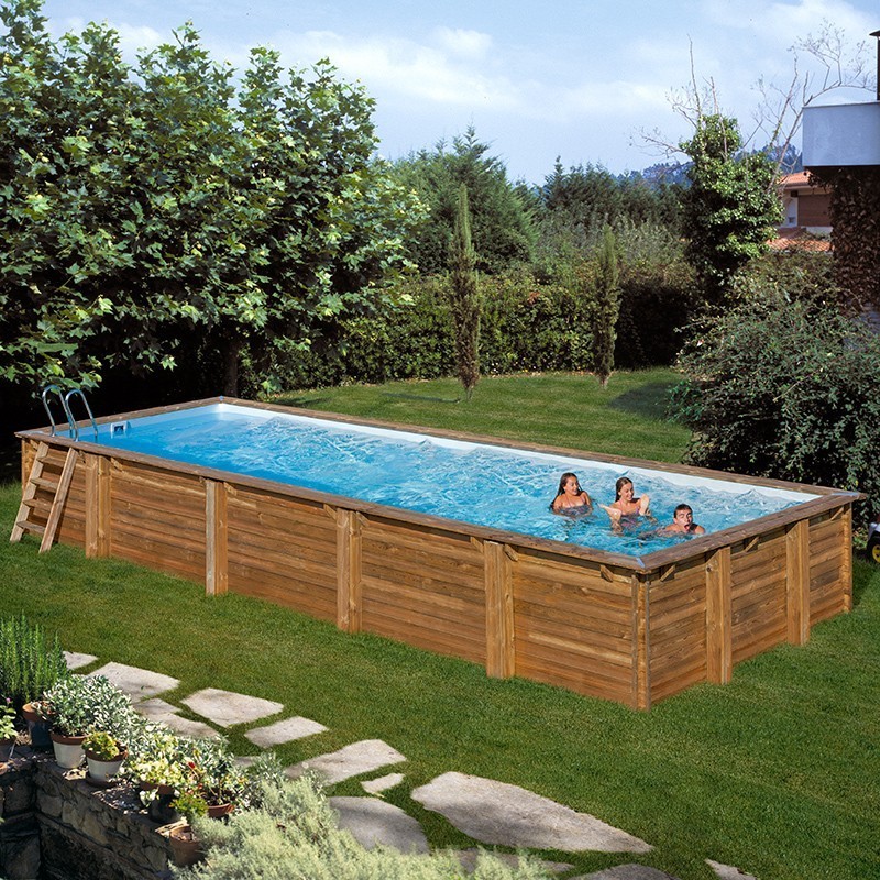 Piscina de madera Gre Mint rectangular