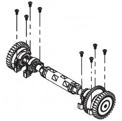 Eje conjunto de tracción transversal completo R0837500 limpiafondos Polaris Quattro Sport