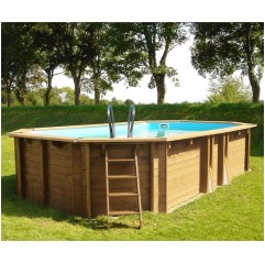 Piscina de madera Gre Safran ovalada