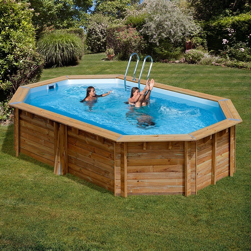 Piscina de madera Gre Cannelle ovalada