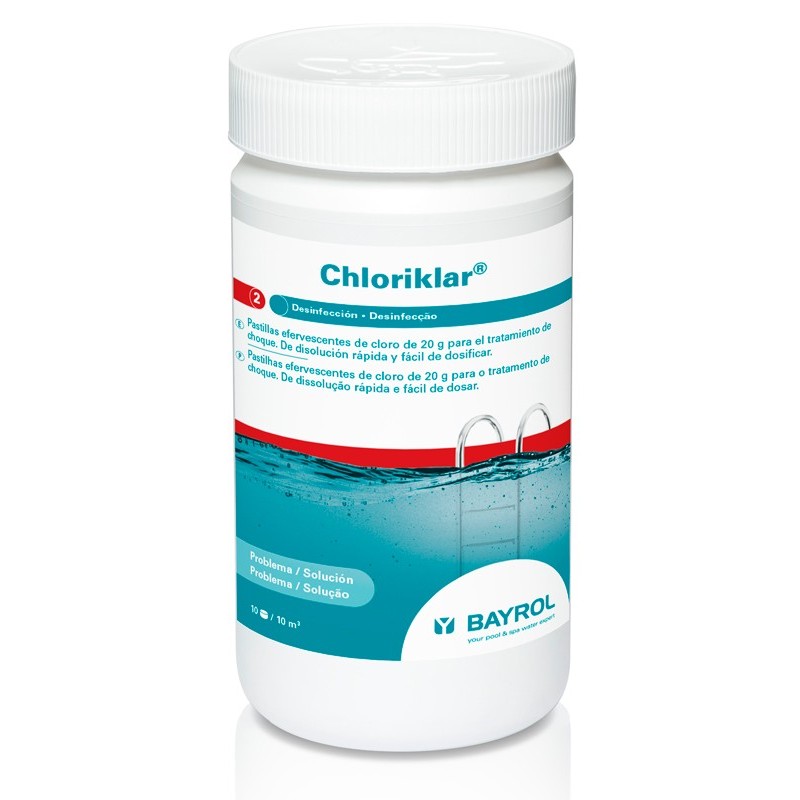 Cloro rápido en pastillas 20gr. Chloriklar (1kg - 5Kg) de Bayrol