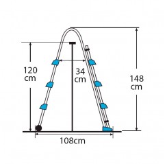 Escalera de seguridad Gre 2x3 peldaños