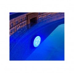 Foco proyector LED colores válvula retorno piscina Gre LEDRC