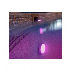 Foco proyector LED colores válvula retorno piscina Gre LEDRC