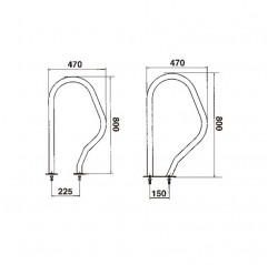 Salida piscina modelo 470 x 800 mm