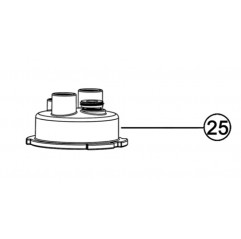 Tapa superior POD (con adaptador roscado para detector de caudal) TRi pH / Tri PRO, pH Link y Dual Link 