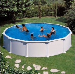 Piscina desmontable Gre Atlantis circular acero chapa blanca