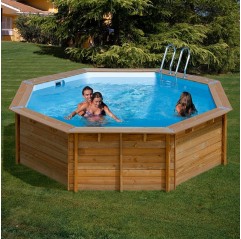 Piscina de madera Gre redonda Violette