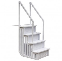 Escalera inox piscina acceso fácil AISI-304 3 peldaños dobles