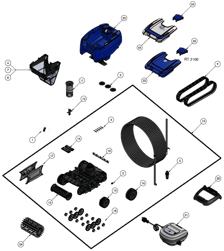 Recambios Originales Zodiac RT2100 / RT3200